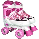 Rollschuhe Quad Style pink-weiß