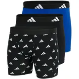adidas Active Flex Cotton Boxershorts Schwarz/Weiß/Blau L 3er Pack