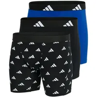 adidas Active Flex Cotton Boxershorts Schwarz/Weiß/Blau L 3er Pack