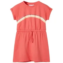 vidaXL Kinderkleid mit Kordelzug Korallenrosa 128
