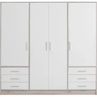 Forte Jupiter 207 x 200 x 60 cm Sandeiche Nachbildung/weiß