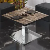 GGM Möbel Bistro Loungetisch 60 x 60 x 41 cm Vintage Old/Edelstahl
