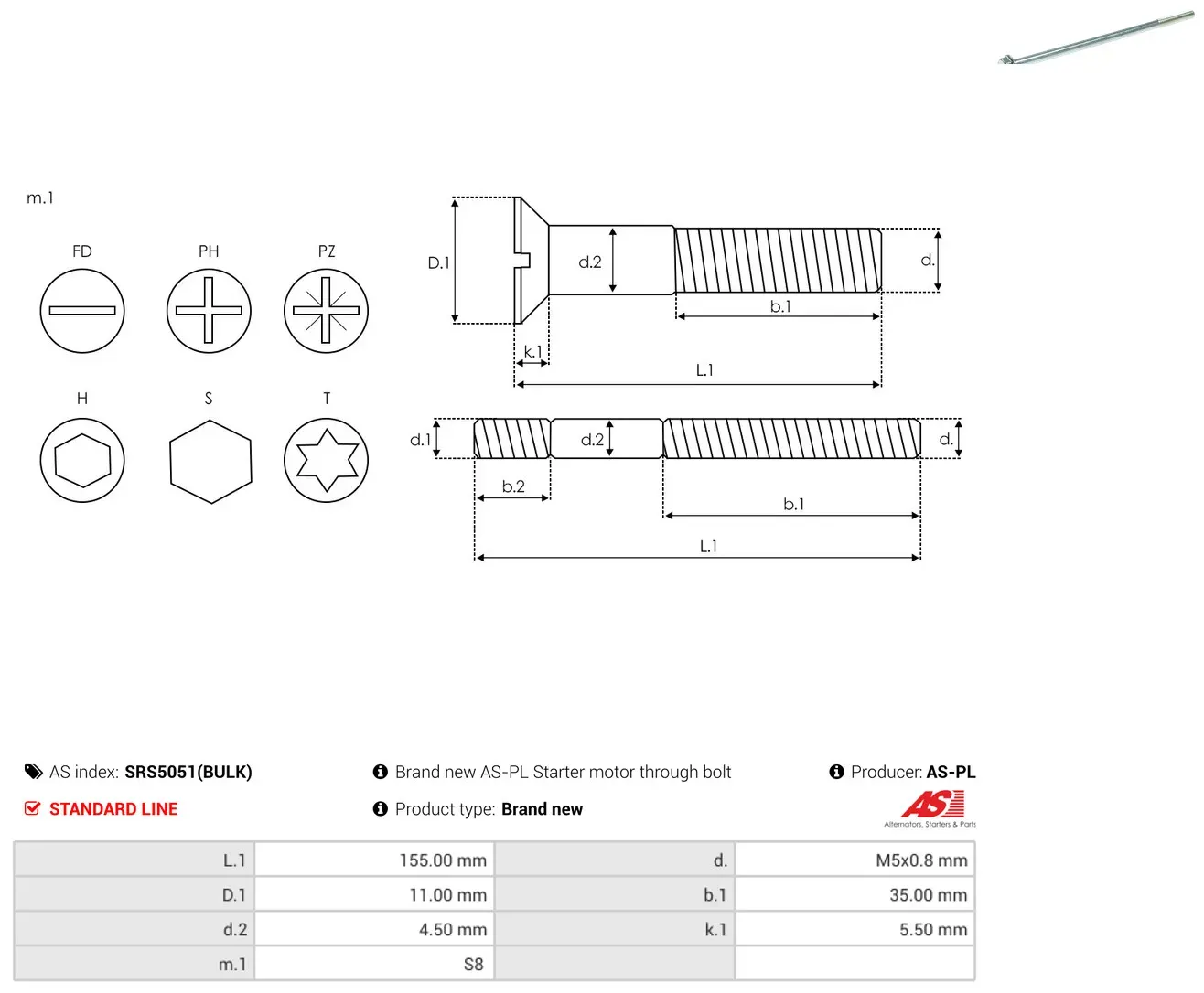 AS-PL srs5051bulk