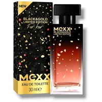 Mexx Black & Gold Limited Edition Woman Eau de Toilette, sinnlich-blumiger Damenduft, 30ml