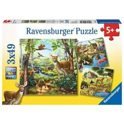 RAVENSBURGER 9265 Kinderpuzzle Wald-/Zoo-/Haustiere