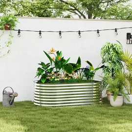 Outsunny Hochbeet 160 x 80 x 56 cm Grau