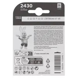 Duracell CR 2430 Knopfzelle 3V 2 St.