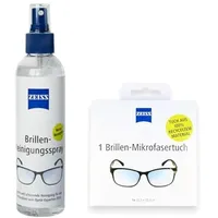 ZEISS Brillen Reinigungstücher oder Reinigungsspray zur schonenden & gründlichen Reinigung Ihrer Brillengläser - alkoholfrei (Spray + kl. Tuch)