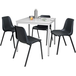 BRB Tischgruppe mit 4 Schalenstühlen