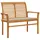 vidaXL Gartenbank Massivholz Teak 112 cm Beige Auflage