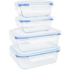 Testrut Frischhaltedose Glas blau 1,04 l 7-teilig