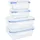 Testrut Frischhaltedose Glas blau 1,04 l 7-teilig