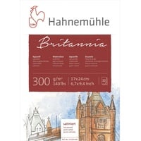 HAHNEMUEHLE Hahnemühle, Heft + Block, Aquarellblock Britannia satiniert 17x24cm