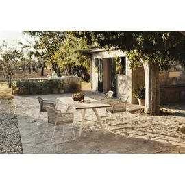 Niehoff Tisch Stativprofil ivory - 180 x 95 cm Teak recycled