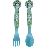 tinisu Bluey Kinder Plastik Besteck Set - 2 Teile