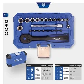 BRILLIANT TOOLS 1/4 Steckschlüssel-Satz 23-tlg.