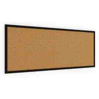 ALLboards Pinnwand Korktafel 100×40 cm, Holzrahmen – Schwarz lackiert
