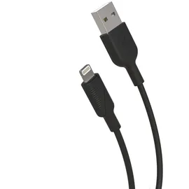 Muvit Kfz-Ladegerät 12W 2,4A mit Lightning-Kabel 1,2m Schwarz