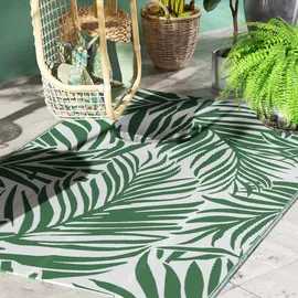 Outsunny Outdoor Teppich 243 x 152 cm Dunkelgrün