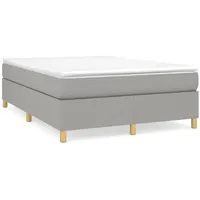 VidaXL Boxspringbett Hellgrau 140x200 cm Stoff1397303