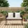 vidaXL 2-Seater 116 x 56 x 75 cm Schwarz