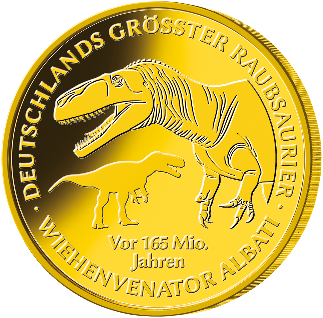 Deutschlands größter Raubsaurier aus Gold