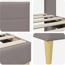 vidaXL Bettgestell 200 x 200 cm Taupe