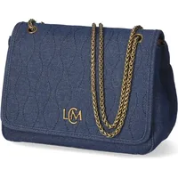 L.Credi Damen Schultertasche/ Umhängetasche MAREIKE Blau Textil-Synthetik-Mix- - Blau