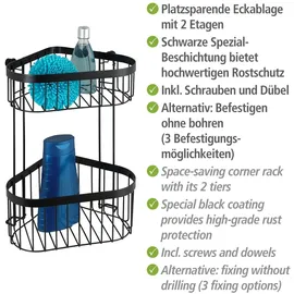 Wenko Classic Plus Black 2 Ablagen