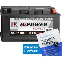 Autobatterie PKW Batterie 12V 100Ah Starterbatterie statt 88 90 92 92 105 110Ah