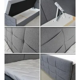 Sofnet Boxbett, Schwarz, (Inari 100), 160 x 200 cm, Schlafzimmer, Betten, Boxspringbetten