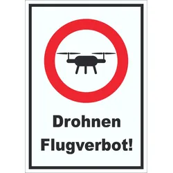 Drohnen Flugverbot Aufkleber A0 (841x1189mm)