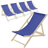 ECD Germany Sonnenliege 100 x 83 x 100 cm Blau