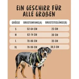 Rudelkönig Hundegeschirr - Gepolstertes Brustgeschirr grün L
