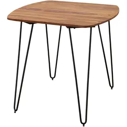 Kadima Design Massivholz Esszimmertisch, Modernes Design, abgerundete Ecken, Sheesham. 80x80x76 cm