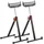 Vevor 2er-Set Rollenständer, 113kg Tragkraft, höhenverstellbar 68-109cm, klappbarer Arbeitsbock mit Rollenkopf und Kantenführungen aus poliertem Stahl, für Tischkreissägen-Auslauf, Verlängerungsstütze