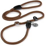 LIONTO Retrieverleine, für Hunde, Robust, Wetterfest, 170 cm, Braun