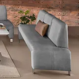 exxpo - sofa fashion Polsterbank »Intenso, Sitzbank, Breite 182 cm, wahlweise in Leder oder Textil«, hohe Bodenfreiheit, frei im Raum stellbar, hoher Sitzkomfort grau