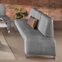 exxpo - sofa fashion Polsterbank »Intenso, Sitzbank, Breite 182 cm, wahlweise in Leder oder Textil«, hohe Bodenfreiheit, frei im Raum stellbar, hoher Sitzkomfort grau