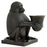 Casa Padrino Luxus Art Deco Bronze Tischleuchte Affe Pavian Bronzefarben / Gold 49 x 60 x H. 60 cm - Art Deco Wohnzimmer Lampe - Luxus Qualität