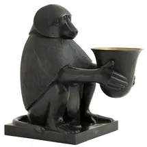 Casa Padrino Luxus Art Deco Bronze Tischleuchte Affe Pavian Bronzefarben / Gold 49 x 60 x H. 60 cm - Art Deco Wohnzimmer Lampe - Luxus Qualität