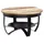 MID.YOU Couchtisch Braun, Holz, Mangoholz, massiv, rund, eckig, 60x34x60 cm, Wohnzimmer, Wohnzimmertische, Couchtische