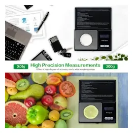 Intirilife Digitale Feinwaage in SCHWARZ - 200g – Gr.: onesize