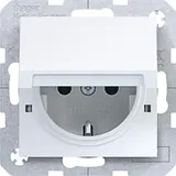 Hager Schuko-Steckdose mit Klappdeckel Lichtweiß
