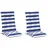 vidaXL Sitzkissen 120 x 50 x 7 cm blau/weiß 2 St.