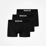 SNOCKS Premium Boxershorts Schwarz M