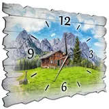 Bilder-Manufaktur BM Holz Funk Wanduhr Funkwanduhr Funkwanduhren Funkuhr Funkuhren kein Ticken lautlos geräuschlos leise modern ohne Tickgeräusche groß XXL H2ea-10136