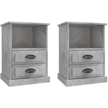 vidaXL Nachtschrank 2 Stk. 43 x 36 x 60 cm Betongrau