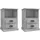 vidaXL Nachtschrank 2 Stk. 43 x 36 x 60 cm Betongrau