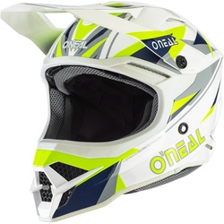 Oneal 3Series Triz Motocross Helm, gelb-blau, Größe XS für Männer